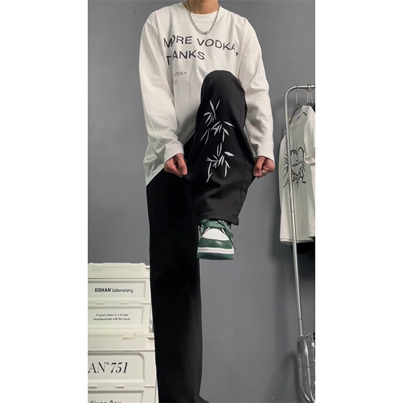 竹子新中式牛仔裤高品质不掉色不起球某音cleanfit穿搭,男装牛仔裤,星座310A-4