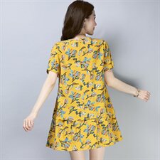 连衣裙2025年夏季印花韩版时尚休闲舒适简约气质潮流修身显瘦，女装连衣裙，风姿绰