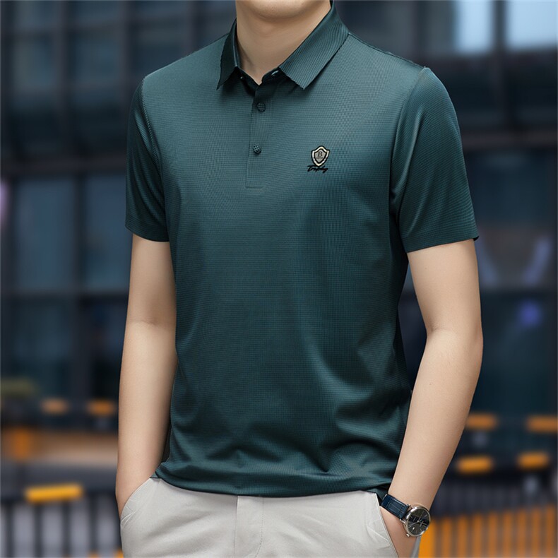 中年休闲男装翻领半袖T恤衫2023夏季新款男士polo衫薄款休闲上衣,男装Polo衫,电商B212（原钱塘6029）
