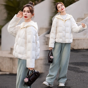 现货现货羽绒服女短款冬季2025新款小个子宽松韩版加厚外套现货！图片
