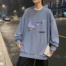 S6259-P28秋季圆领卫衣男大码韩版宽松长袖外套，男装卫衣，电商A040
