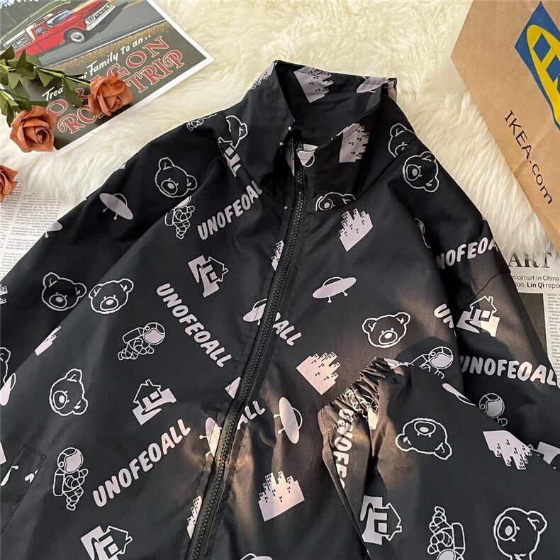 棒球服男春秋季新款宽松夹克港风潮流撞色飞行员外套EE004-P32,男装夹克,星座911-3