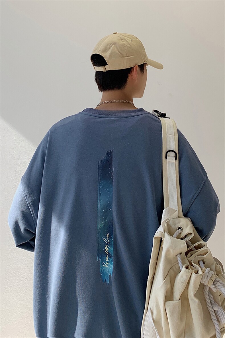 港风中性情侣大码休闲运动套头卫衣男外套7666P25,男装卫衣,星座227-7