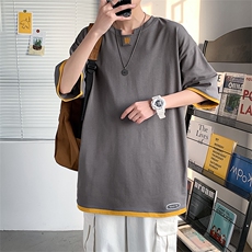数据款！仿纯短袖t恤男新款绣花百搭宽松潮流休闲TC3019-P25，男装T恤，星座717