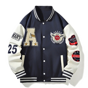 现货春季美式棒球服宽松休闲潮流痞帅立领夹克 A436-22129-P68图片