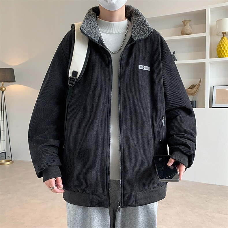 外套男2025冬季新款美式工装棉服复古底特律翻领外套,男装棉衣,星座506A