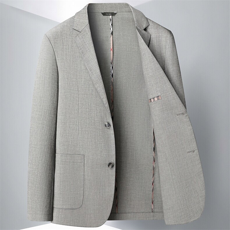 主推新款春夏男士高品质天丝亚麻西服中年轻薄休闲时尚小西装外套,男装西服,钱塘723