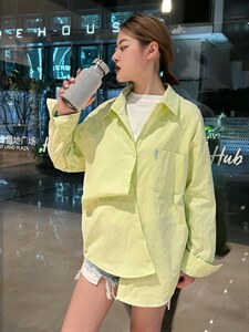 OUGNI春装新款水洗衬衫图片
