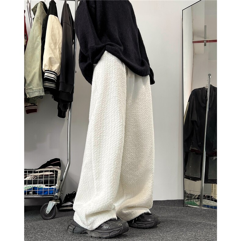 现货A165-K8329-P6588高品质小香风粗毛呢阔腿裤休闲裤,男装休闲裤,电商A165