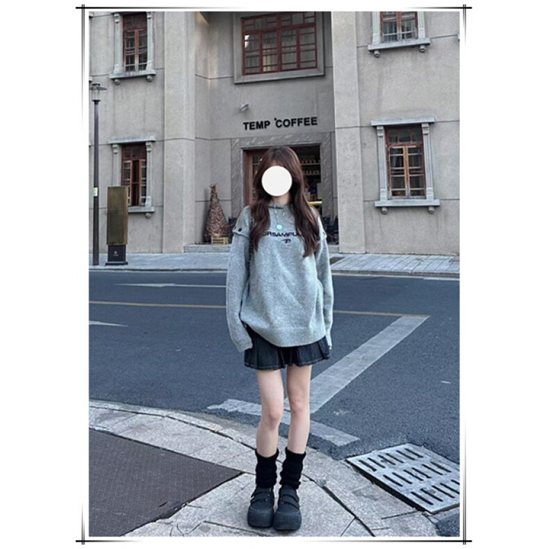 毛衣女冬季字母刺绣加厚连帽针织衫外套情侣宽松套头上衣M244,男装针织衫/毛衣,星座1116A（原606A-3）