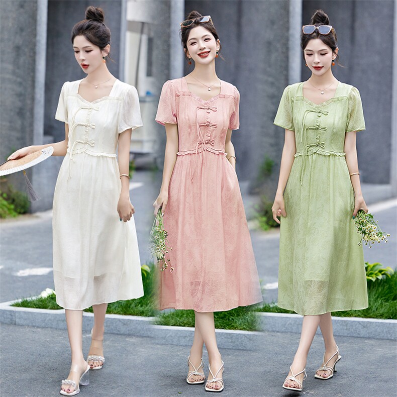 2024年休闲时尚优雅气质夏季连衣裙上市，女装连衣裙，涵亦佰惠