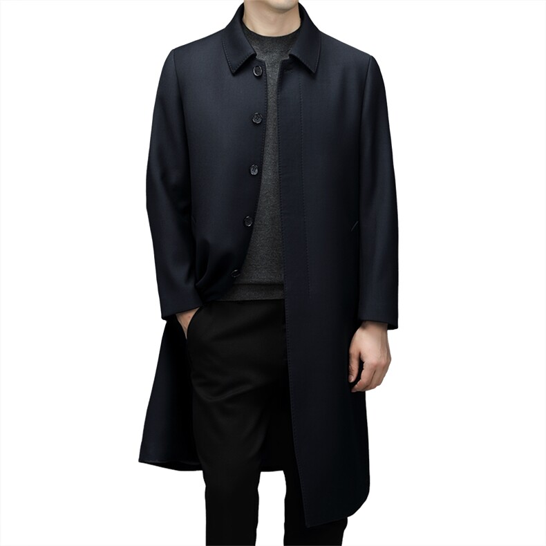 CSYM98089钱塘2020-2冬季厚款商务休闲中年男士翻领夹克P285,男装毛呢大衣,钱塘207-2