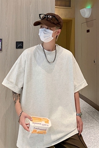 短袖t恤2025男夏季款设计感小众显瘦修身圆领上衣潮TX601-特P22图片