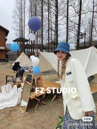 【春季新款】自制高品质西装淡黄色，女装西装，F/TU