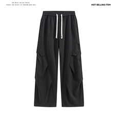 K5072/P50春装运动裤褶皱卫裤男休闲裤大码加绒直筒长裤，男装休闲裤，电商A141
