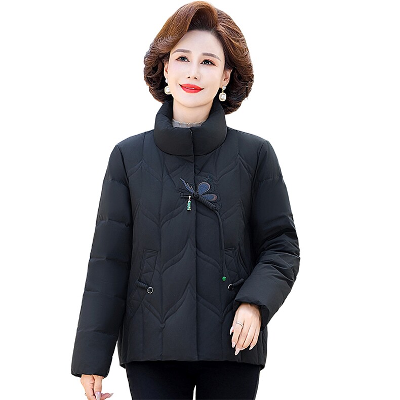 中老年轻薄羽绒服女士短款妈妈冬装新款老人奶奶太太洋气保暖外套,男装羽绒服,电商B212（原钱塘6029）