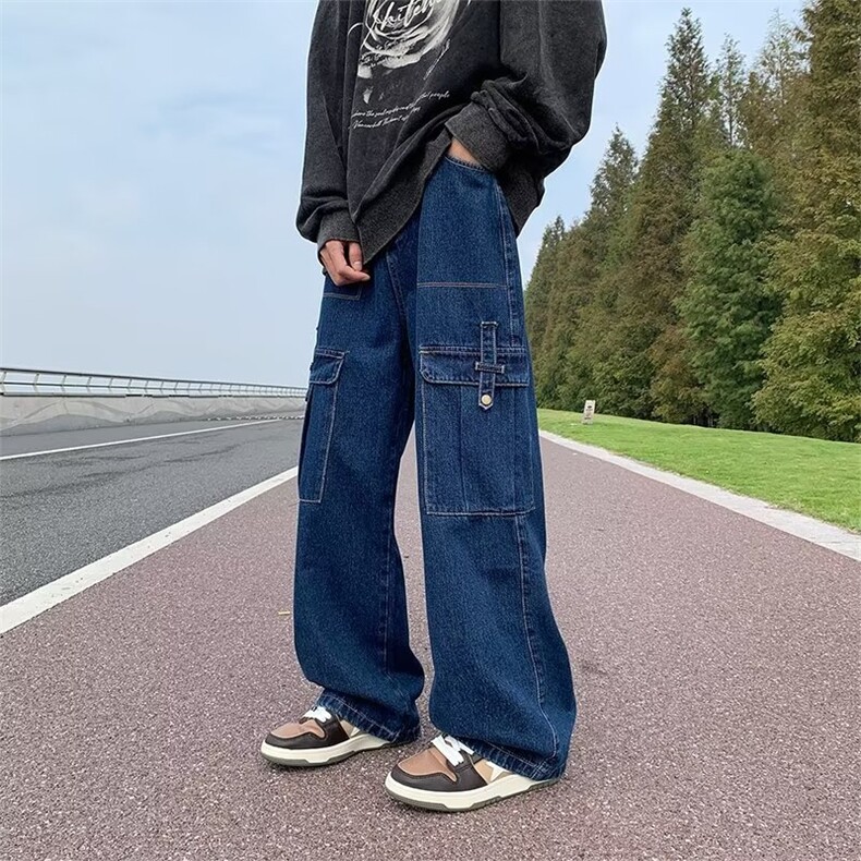 牛仔裤男秋季潮大码休闲裤子高街NK906P50,男装牛仔裤,星座1116-2