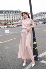 简约个性拼色中长款短连衣裙2021年夏季时尚潮流舒适袖，女装连衣裙，依如秀(原杭风阁)