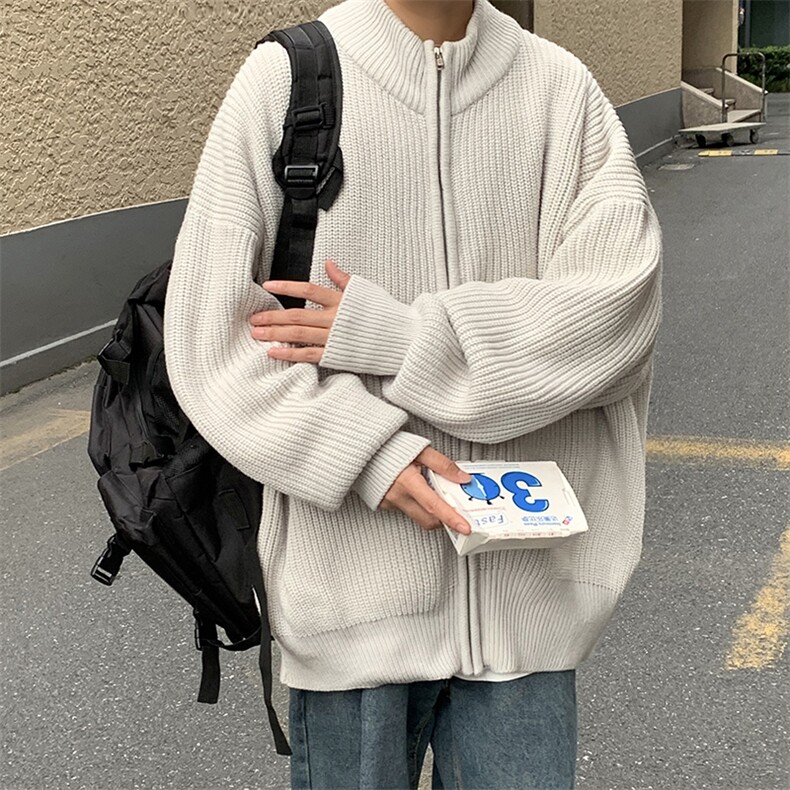 日系复古毛衣慵懒高级感男女bf潮牌针织衫秋情侣装601-2-M1055,男装针织衫/毛衣,星座601-2