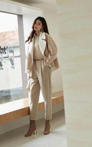 冬季新款双面羊绒大衣，女装，拉嘉图