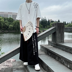 现货风大码男女款刺绣文艺T恤短袖T062-P35-控58，男装T恤，电商A021