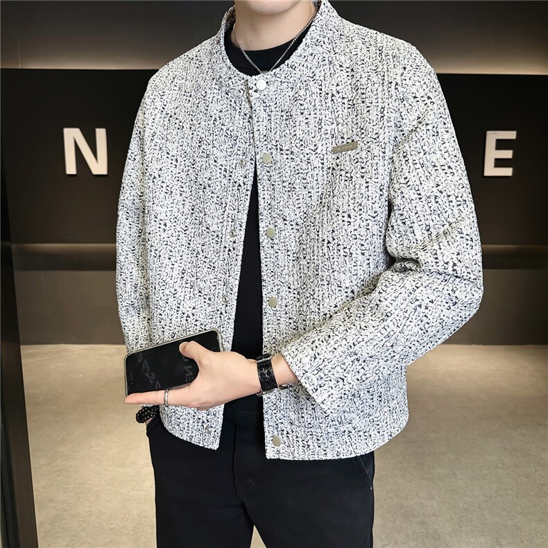 2026新款春季小香风外套男轻奢潮牌夹克上衣服A313-9911-P155,男装夹克,电商A313