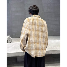 CS1157-特批45控88风盘扣衬衣设计感宽松潮上衣外套大码衬衫，男装衬衫，电商A059