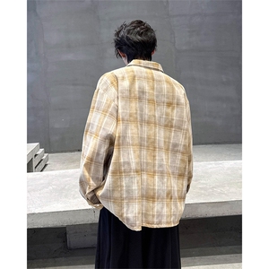 CS1157-特批45控88 风盘扣衬衣设计感宽松潮上衣外套大码衬衫图片