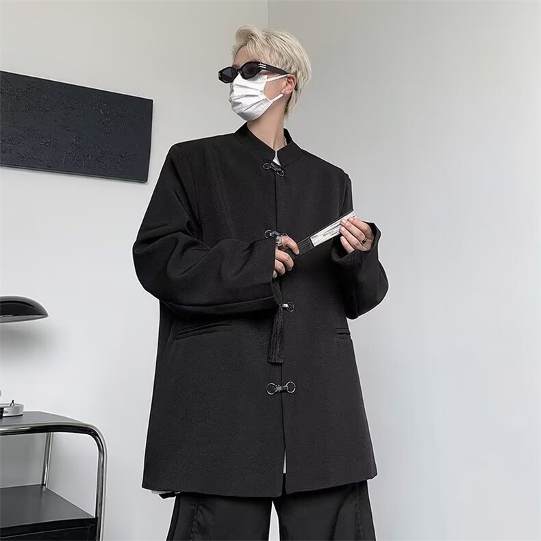 西服男韩版潮流高街帅气个性2024秋冬季新款ins宽松外套W5117-P72,男装西服,星座412-3