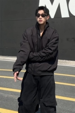 美式加棉加厚立领飞行夹克男秋冬季潮牌cleanfit宽松廓形棉服外套，男装夹克，电商B295