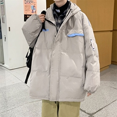 港风ins羽绒服男女同款带帽字母印花白鸭绒Y5813-P190【特价】，男装羽绒服，电商A007
