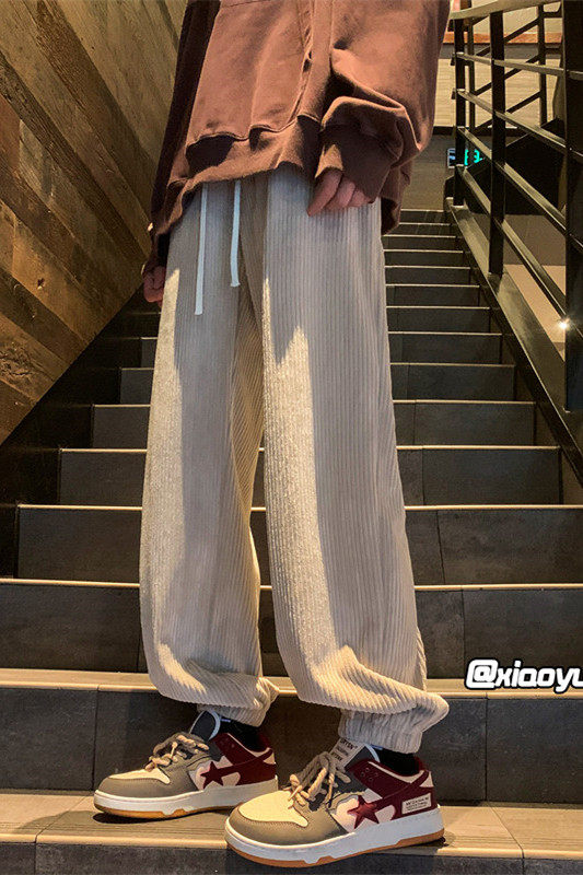 XZ616秋冬季新款灯芯绒束脚垂感百搭休闲裤TY965P55控68,男装休闲裤,星座512A（原616）