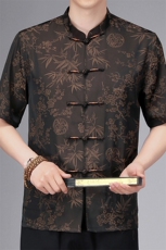 夏季唐装男士休闲短袖套装风爸爸装爷爷装汉服SFC-9876-P98，男装民族服装，星座1105-3