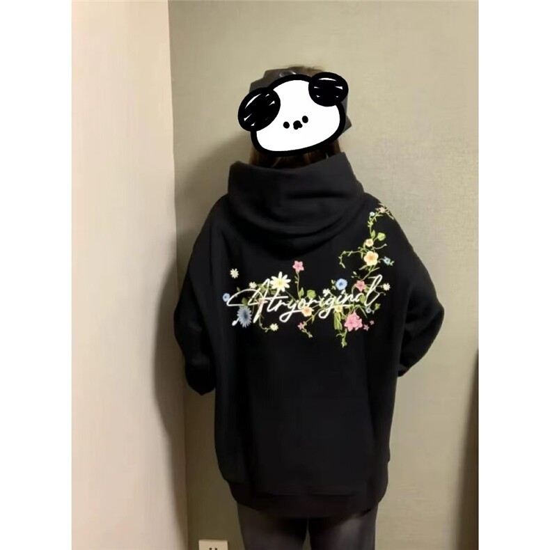 刺绣卫衣男女韩版潮流宽松百搭帅气2025秋冬ins新款外套WB498-P55，女装短外套，星座412-3