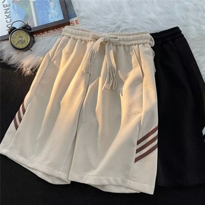 休闲裤青春流行原宿条纹时尚潮牌直筒夏季宽松型五分裤DK5514-P30图片