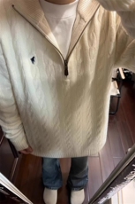 【有货】半拉链麻花针织衫刺绣毛衣MY357特P63，男装针织衫/毛衣，星座908-1