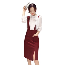 时尚优雅百搭2021年秋季中款长袖吊带套装/套裙，女装套装/套裙，火爆靓佳人