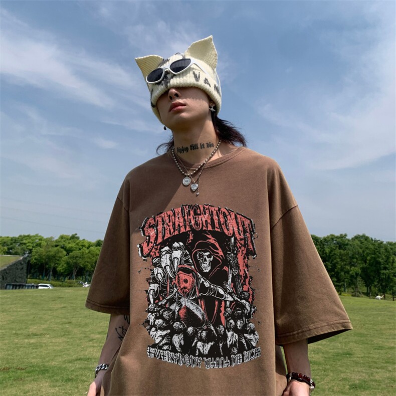 美式骷髅印花水洗做旧夏季无袖背心/马甲/坎肩XZ514-2-1312-P38,男装背心/马甲,星座514-2(原B239)