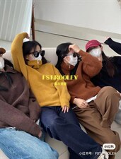 拉链毛衣，女装针织衫/毛衣，FST