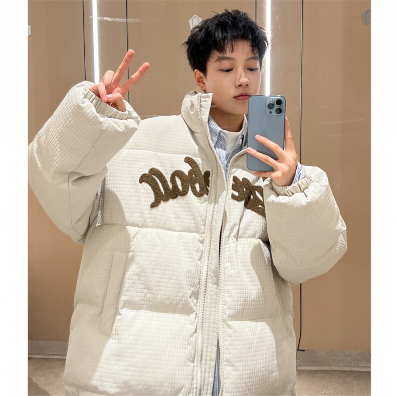 ！2023冬季男士潮流毛巾绣棉衣立领玉米格棉服MYTC157特P95,男装棉衣,电商B220
