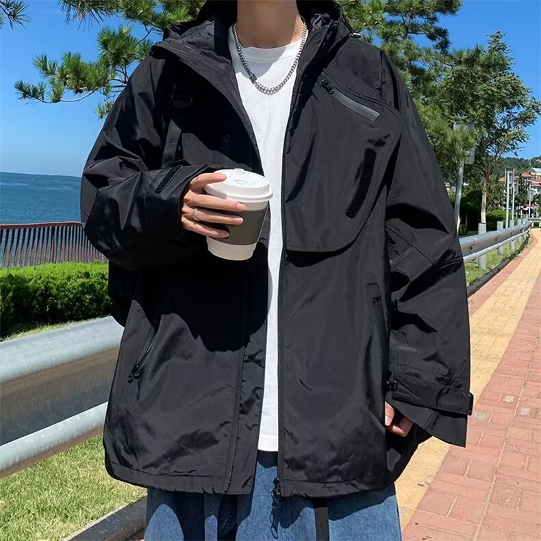 A763P60设计感机能风美式户外冲锋衣外套男女潮牌ins防风衣,男装夹克,星座512-6