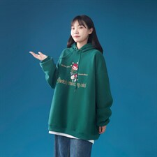 中性风C316WY699P68秋冬情侣装男女款刺绣加绒加厚卫衣连帽套头，男装卫衣，电商C316