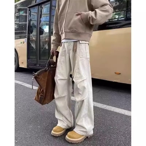 cleanfit工装牛仔裤男款春秋宽松休闲裤子潮牌美式高街阔腿伞兵裤图片