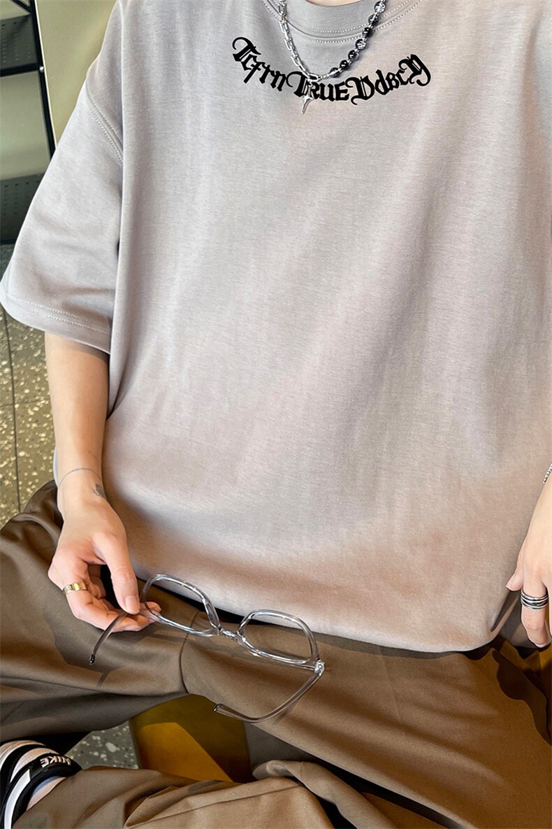 量大优供视频230g重磅纯棉短袖t恤男XT518-特P19,男装T恤,电商B371