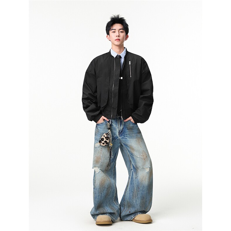 JK112-P78现货秋冬男女飞行服夹克短款上衣外套,男装夹克,电商B327