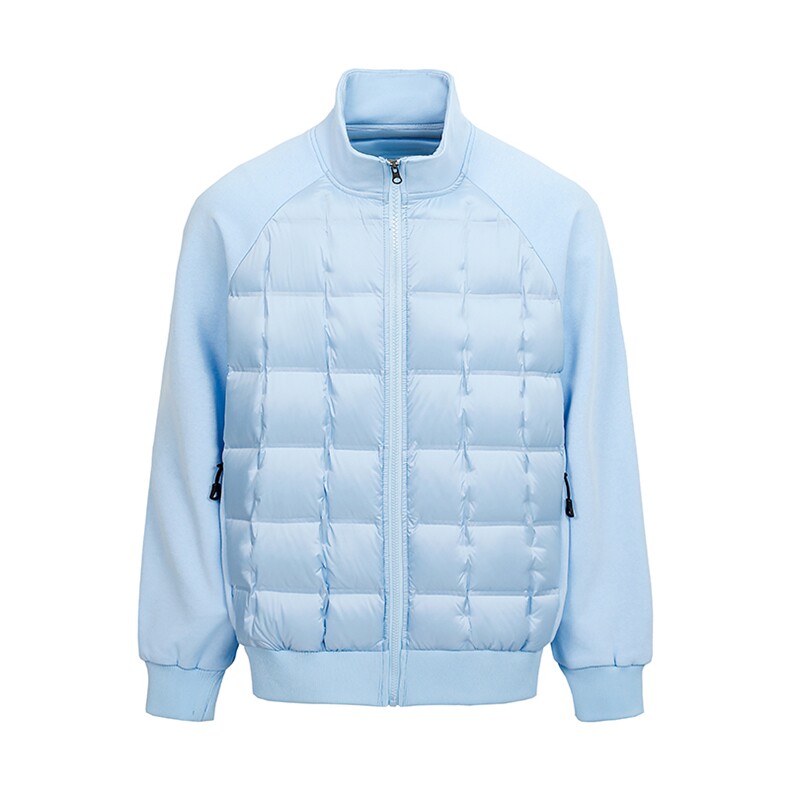 冬季开衫棒球领拼接轻薄保暖羽绒服90白鸭绒XZ309Y95656P125,男装羽绒服,星座309（原A406）