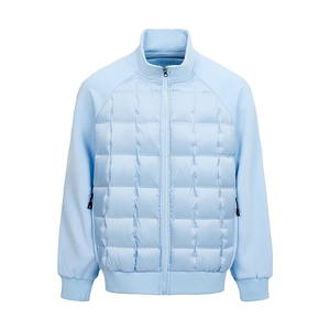 冬季开衫棒球领拼接轻薄保暖羽绒服90白鸭绒 XZ309 Y95656  P125图片