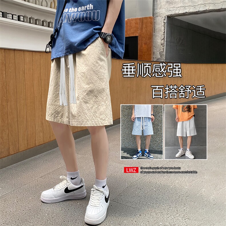 百搭亲肤短裤清爽透气甄选色系显瘦男质感纯棉短裤 DK652-特批28图片