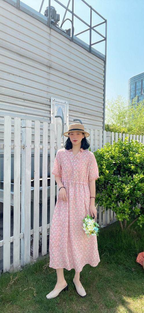 纯苎连衣裙小衫裤子裙子衬衣 时尚风 风淑女风休闲风，女装连衣裙，川哲