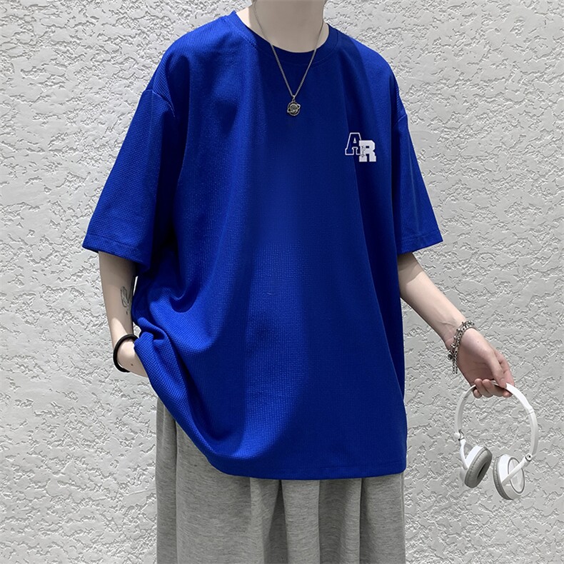 华夫格t恤男短袖男大码五分袖大皂风HT73369-P22,男装T恤,电商A040